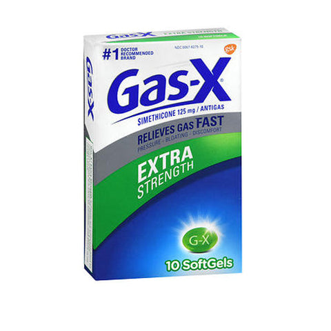 Gas-X, Simethicone Antigas Softgels Extra Strength, 125 Mg, 10 Count Gas-X